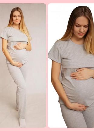 👑vip👑 піжама для вагітних і годуючих бавовняна піжамка1 фото