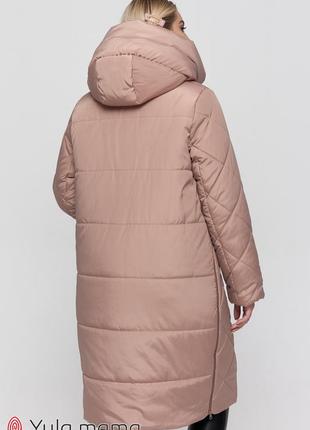 Зимове тепле пальто для вагітних3 фото