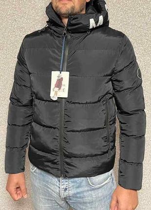 Мужская зимняя куртка moncler чёрная 15064