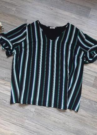 Женская блуза в полоску большой размер батал 56/58 блузка блузочка кофточка футболка