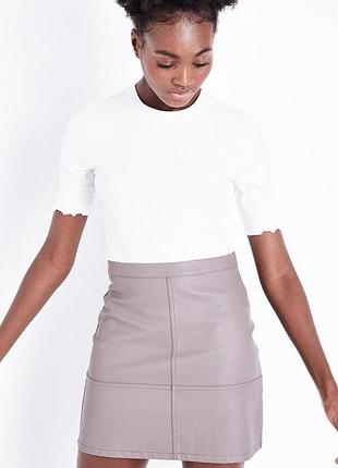Шкіряна міні юбка zara mango 4