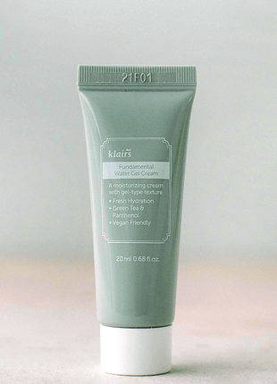 Dear, klairs fundamental watery gel cream 20ml антиоксидантный гель для лица