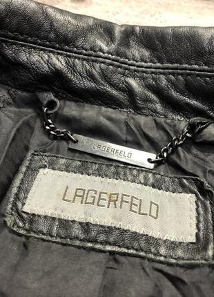 Плащ шкіряний lagerfeld 52 l-xl чоловічий кожаний пальто5 фото