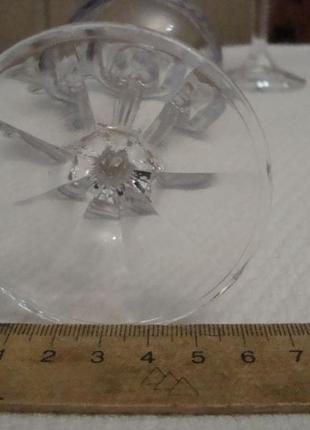 Красивые бокалы фужеры набор 5 шт хрусталь богемия чехословакия № ст153