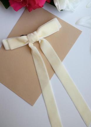 Бархатный бант, велюр, резинка, заколка, черный, красный, белый, синий, тренд