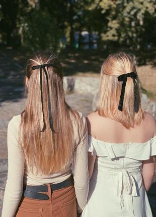 Бархатный бант, велюр, резинка, заколка, черный, красный, белый, синий, тренд