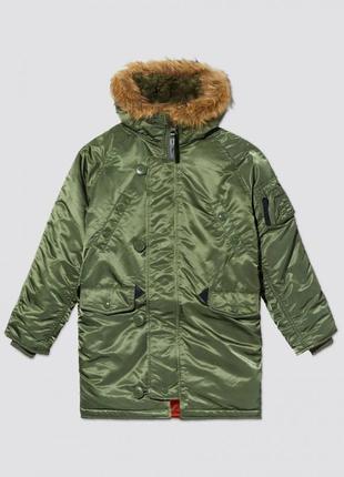 Парка теплая alpha industries youth n-3b куртка зимняя