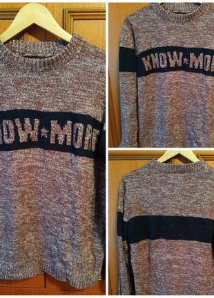 Кофта толстая вязка piaza italia.