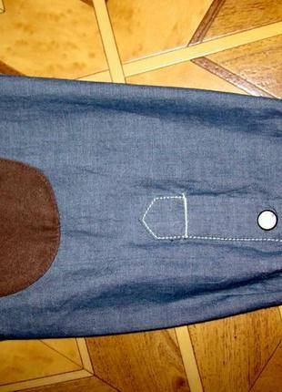 Стильная котоновая удлиненная рубашка под джинс на кнопках и под ремень lady deeluxe (16 лет/xs)7 фото