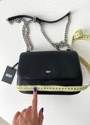 Dkny sina puffy shoulder flap женская кожаная брендовая сумочка дкну оригинал сумка кожа кроссбоди crossbody подарок жене девушке10 фото