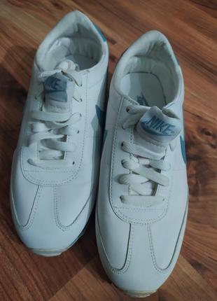 Кросівки стильні жиночі шкіряні buty nike wmns oceania leather white/blue