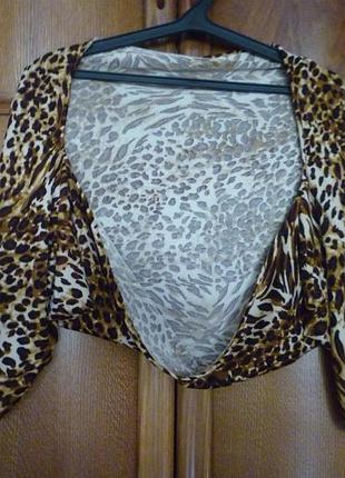 Болеро-накидка модный принт леопард