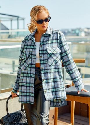 Сорочка в клітинку шерсть кашемір