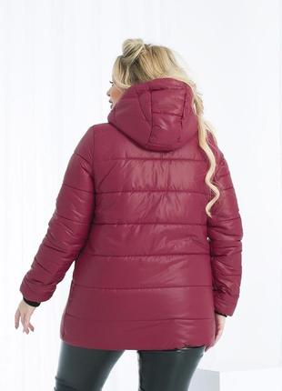 Зимова куртка великого розміру зимняя куртка зимний пуховик зима8 фото