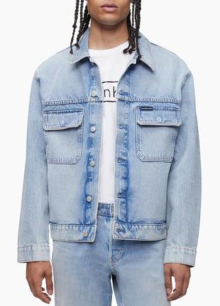 Calvin klein джинсовая куртка ( ck denim jacket oversized ) c америки m,l,xl1 фото