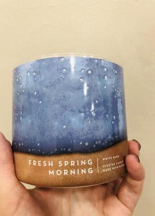 Свічка fresh spring morning bath and body works white barn