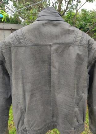 Шкіряна куртка/косуха/бомбер aldo colitti, італія. 52-548 фото