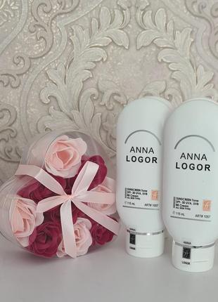 Тональний сонцезахисний крем anna logor уф-30 sunscreen spf-30 tone uva, uvb cream.