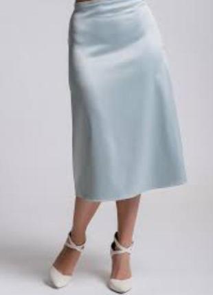 Спідниця міді, в білизняному стилі, дзвін, сатинова, мереживо