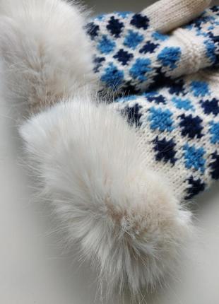 Фірмові теплі рукавиці вовна/альпака/фліс р-р м-l lands end7 фото