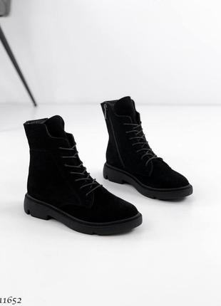 Демісезонні черевики,демісезонні черевики замш, замшеві черевики жіночі чорного кольору8 фото