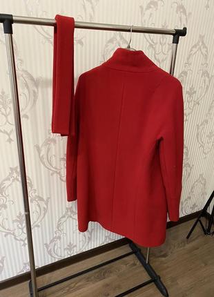 Червоне пальто люкс якості2 фото