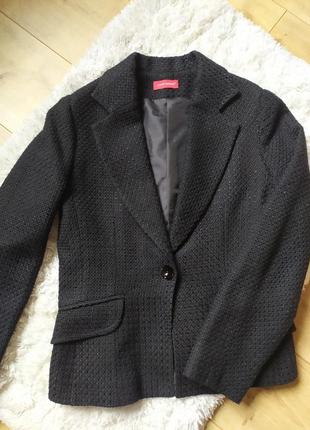 Твидовый пиджак,стильный пиджак,теплый женский пиджак,черный твидовый пиджак,франция,фирменный пиджак2 фото