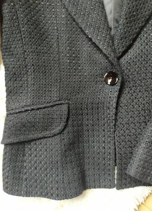 Твидовый пиджак,стильный пиджак,теплый женский пиджак,черный твидовый пиджак,франция,фирменный пиджак3 фото