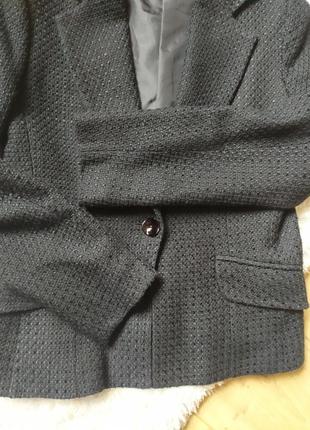 Твидовый пиджак,стильный пиджак,теплый женский пиджак,черный твидовый пиджак,франция,фирменный пиджак4 фото