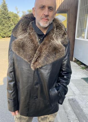 Куртка чоловіча з єнотовим коміром 50-52р1 фото