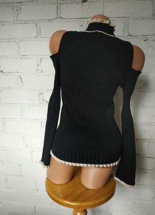 Джемпер/светр в рубчик з оголеними плечима lamer&co2 фото