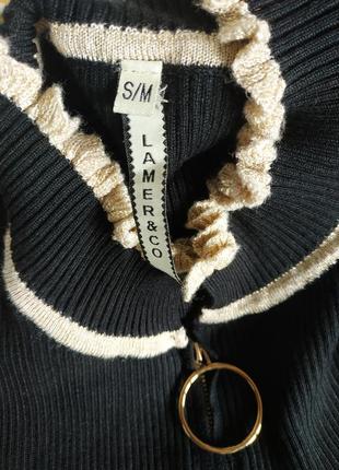 Джемпер/светр в рубчик з оголеними плечима lamer&co6 фото