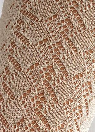 Ажурные хлопковые колготки sesto senso молочного цвета