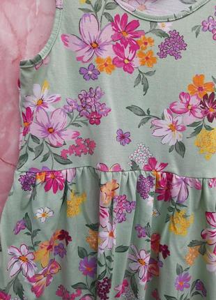 Літнє котонове плаття на дівчинку, платтячко бавовняне, сукня, сарафан3 фото