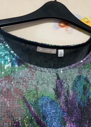 Блуза с пайетками блестящая блуза новогодняя кофточка7 фото