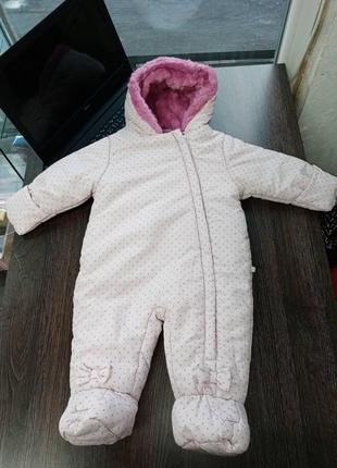 Демісезонний комбінезон smile на дівчинку 6-9 місяців 74 см. в хорошому стані