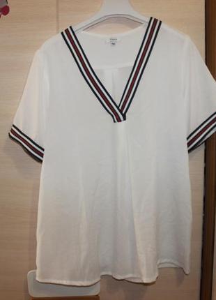 Стильна блузка з смугами1 фото