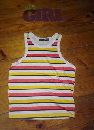 Яскрава маєчка в полоску унісекс кольорова майка