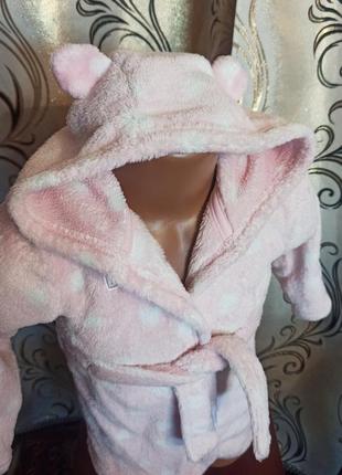 Теплый халат из велсофта для малышки george4 фото