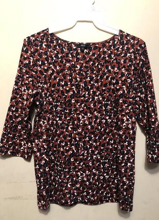 Кофта блузка  next трикотаж хлопок леопард