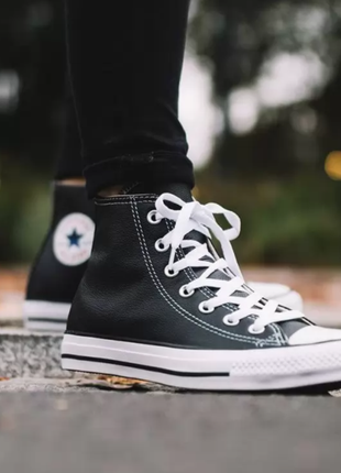 Converse кожаные кроссовки кеды сникерсы женские мужские1 фото