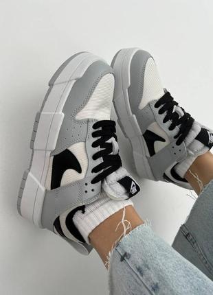Nike dunk disrupt grey black
крутезні жіночі кросівки найк сірі срібні серые топовые кроссовки серебристые демисезон