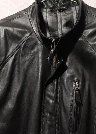 Куртка кожаная на высокого парня очень мягкая (пог-62 см) п1 фото