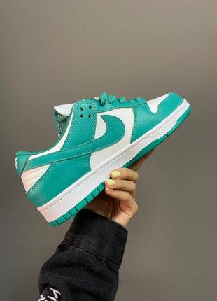 Nike sb dunk low bright mint новинка жіночі мятні кросівки найк яркие бирюзовые мятные кроссовки демисезон5 фото