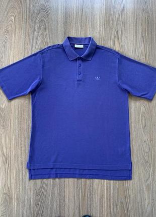 Чоловіча вінтажна ретро бавовняна футболка поло adidas vintage polo