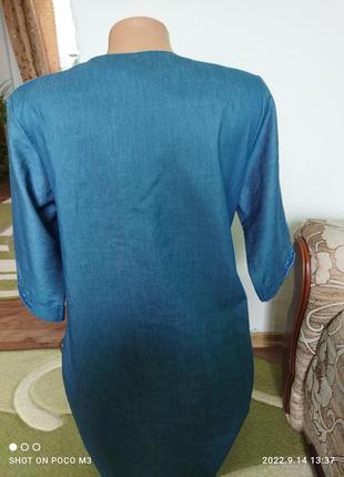 Джинсове плаття вишиванка5 фото