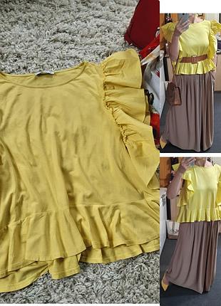 Яркая стильная футболка от mango,  p. xl-xxl