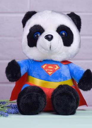 Панда super man мягкая игрушка1 фото