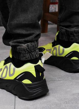 Стильні салатові чоловічі кросівки adidas текстильні чоловічі кросівки з текстилю демісезонні чоловічі кросівки на осінь молодіжні чоловічі кросівки5 фото
