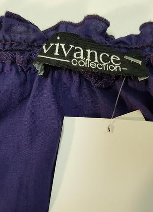 Блуза хлопковая фиолетовая "vivance collection" (германия)8 фото